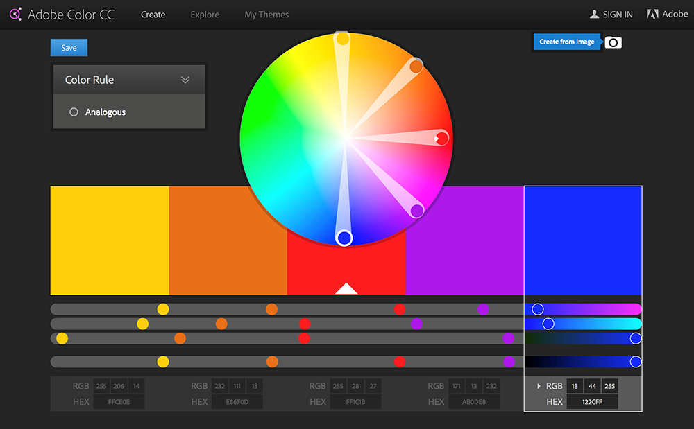คลิกที่ไอคอนรูปกล้อง การเลือกภาพที่จะนำมาใช้เป็นชุดสี